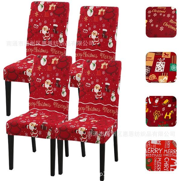 

chair covers christmas elastic all-inclusive cover european and american applicable high backrest dining room