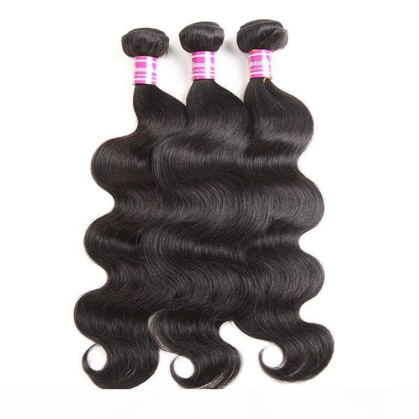 

grade 10a unprocessed remy human hair weaves peruvian brazilian body wave and straight human hair extensions natural color 5 6 7 8 bundles, Black;brown