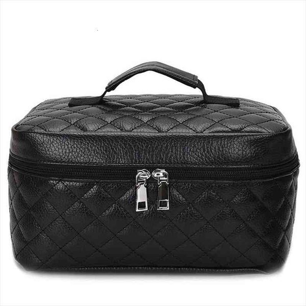 

cosmetic box quilted professional womens bags large capacity storage handbag travel toiletry makeup sac