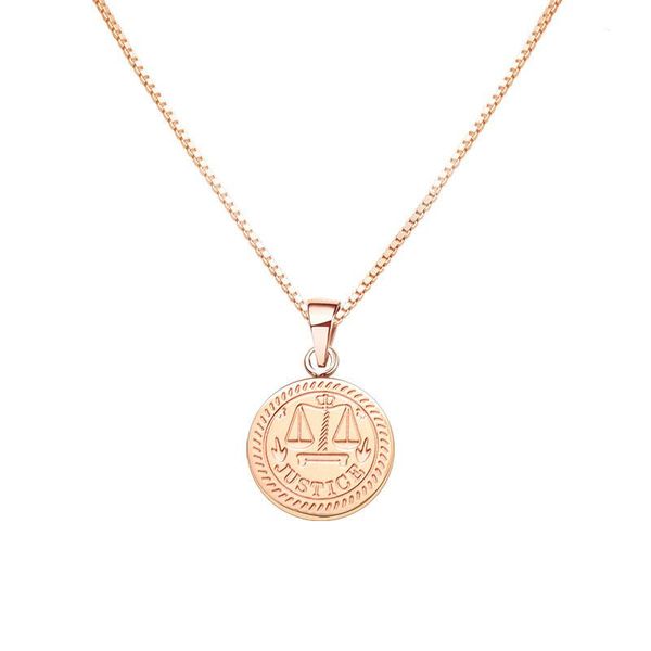 

pendant necklaces 2021 style gold color libra for women fashion jewelry party gift simple stainless steel men, Silver