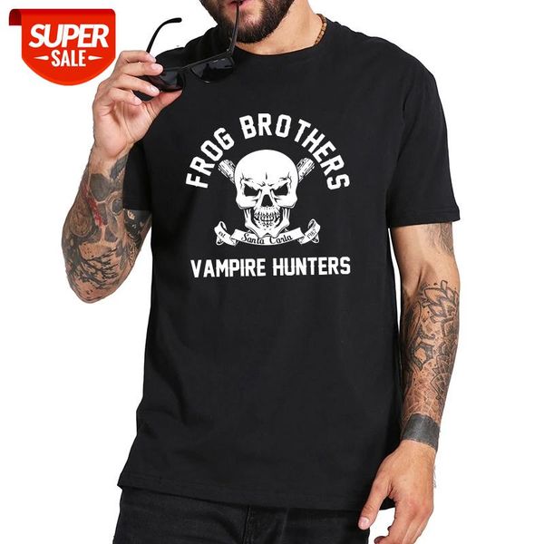 

the lost boys t shirt frog brothers vampire hunters skull tshirt horror film eu size 100% cotton short sleeve camiseta #xb2f, White;black