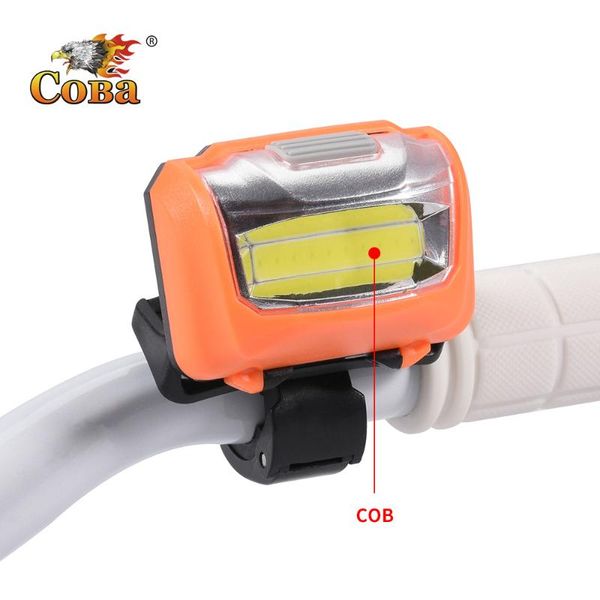 

coba led bicycle light xhp70 bike tactical use 3* battery mini portable spot light waterproof with plastic clip