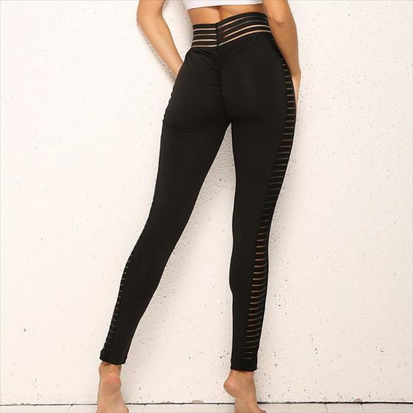 

mesh stitching seamless womens leggings push up workout pants black slim fitness sports