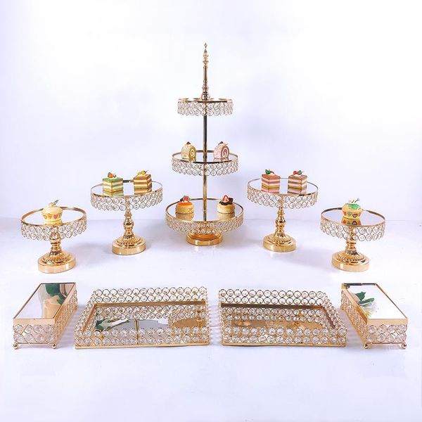 

dishes & plates 9pcs home party display stand wedding decoration wrought iron birthday tray dessert fudge deskafternoon