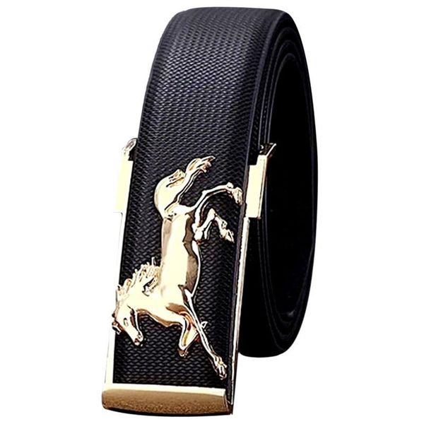 

belts designer luxury belt for men gold horse leisure leather strap business cinturones para hombre men's metal buckles, Black;brown