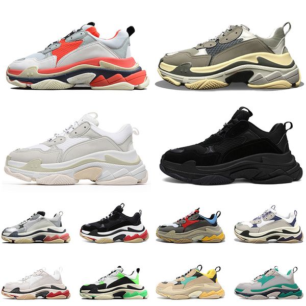 Top Quality Luxurys Designers Shoes Triple S Crystal Thicks Bottoms Trainers Vintage Paris 17FW Track Casual Dad Womens Mens Shoe Outdoor Tennis Runner Tennis