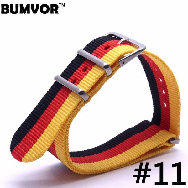 

watch bands 2021 brand strap watchband 1pcs nato 22mm nylon band waterproof, Black;brown