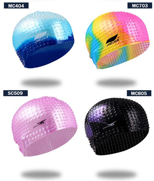 

2021 silica gel swimming cap pure color waterproof breathable comfortable aaa777 coated cap men and women rainbow