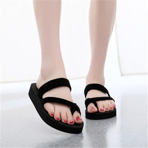 

slippers 2021 latest ladies flip-flops, sandals comfortable atmosphere, Black