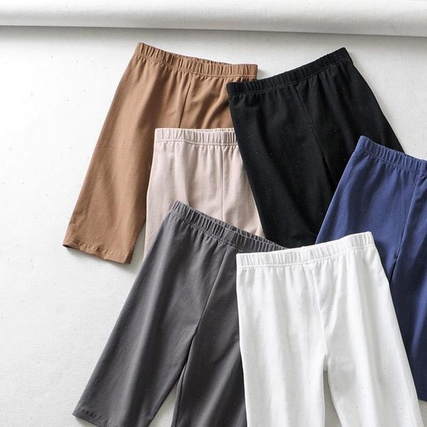 

fatika 2021 spring summer new womens fashion elastic waist solid gym shorts casual skinny shorts trousers for women, White;black