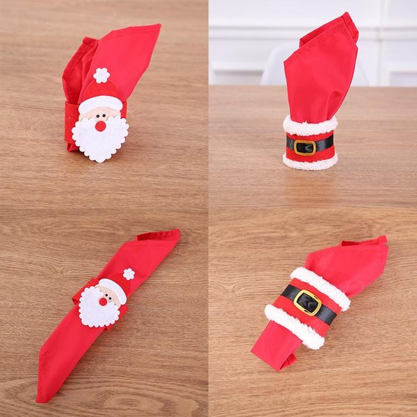 

napkin rings 2pcs cute red santa claus ring christmas ornament home decor xtmas decoration accessories