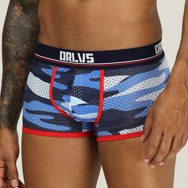 

brand underpants men boxers breathable boxers para hombre comfortable underwear camouflage boxershorts mesh nylon, Black;white