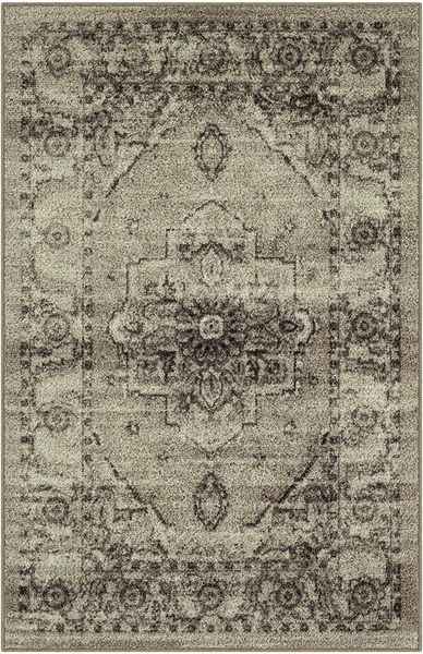 

maples rugs distressed lexington kitchen rugs non skid accent area floor mat [made in usa], 2'6 x 3'10, neutral