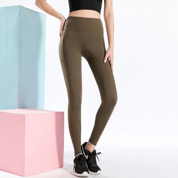 

yoga pants sports workout ankle length high elastic tight running women's clothing spring dungarees outfit