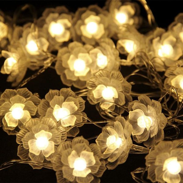 

pendant lamps 1 set simulation flower fairy string lights site layout light plug