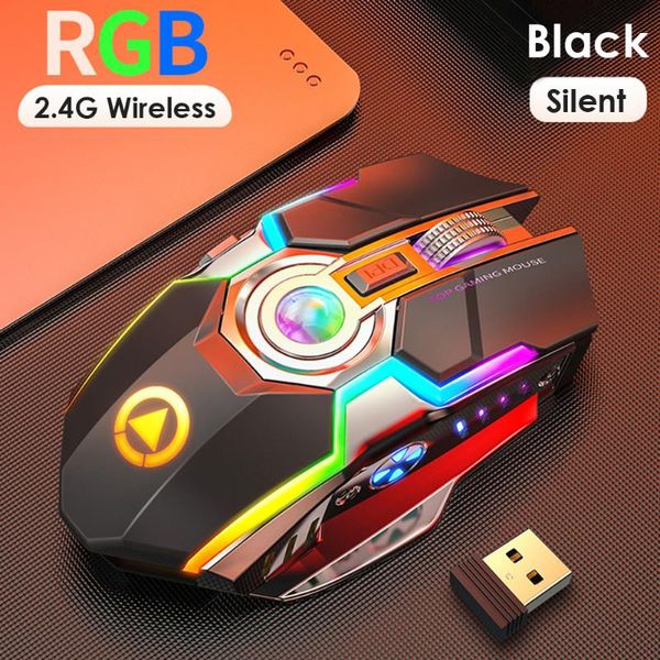 

optical mice computer a5 2.4g wireless mouse 1600 dpi rgb backlight gaming for household computer safety parts