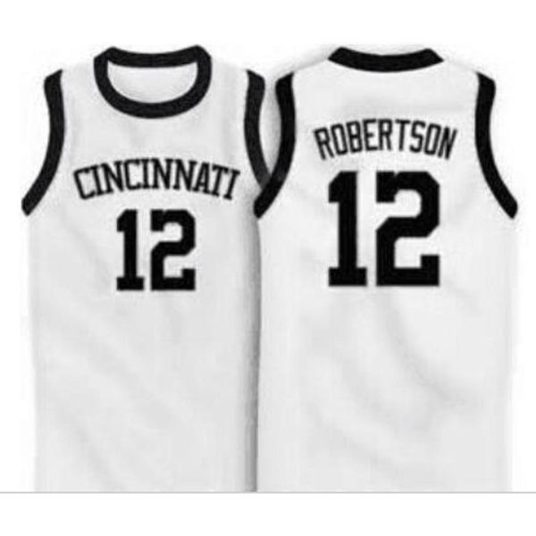 

goodjob men youth women vintage #12 oscar robertson college basketball jersey size s-6xl or custom any name or number jersey, Black