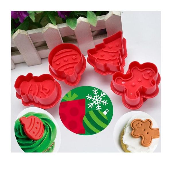 

4pcs baking cutter mould mold plunger for fondant cake cookie biscuit pastry kitchen j2y 4pc qylqzx