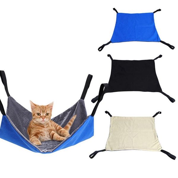 

new pets swing breathable mesh hammock pet kitten cat hammock removable hanging soft bed cages for chair kitty rat small cat bed