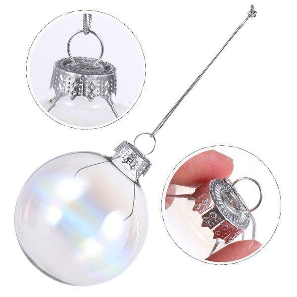 

christmas decorations 6pcs transparent glass pendant tree bar ornament