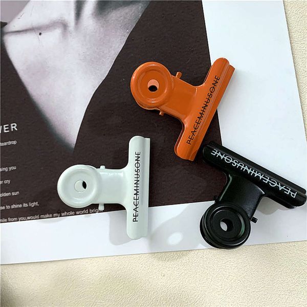 

hbp clothing accessories punk personality metal candy color spray paint collar brooch letter clip fashion, Silver