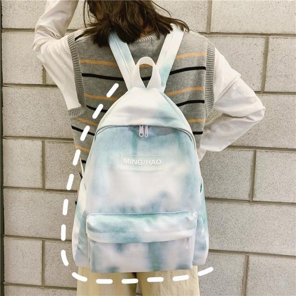 

backpack bag creative junior high school students campus multi-functional gradient color girl shoulder
