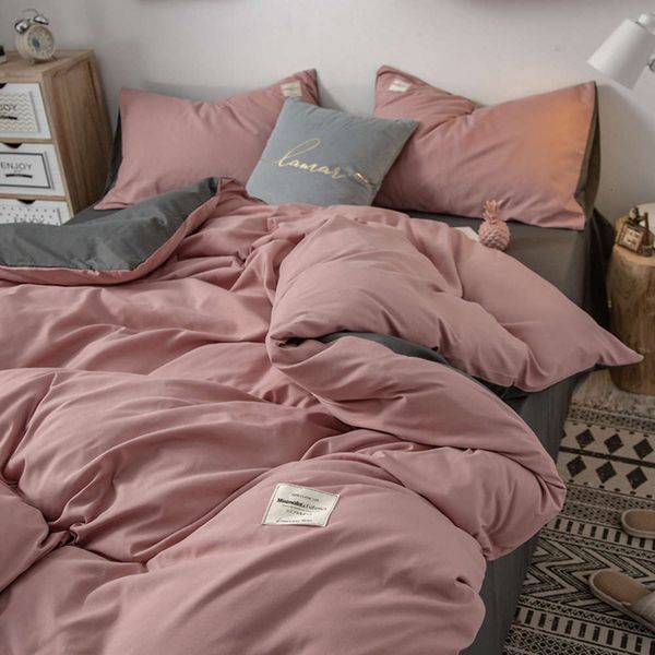 

scandinavian feng shui washed cotton four piece net red student dormitory single bed sheet quilt cover three set 4