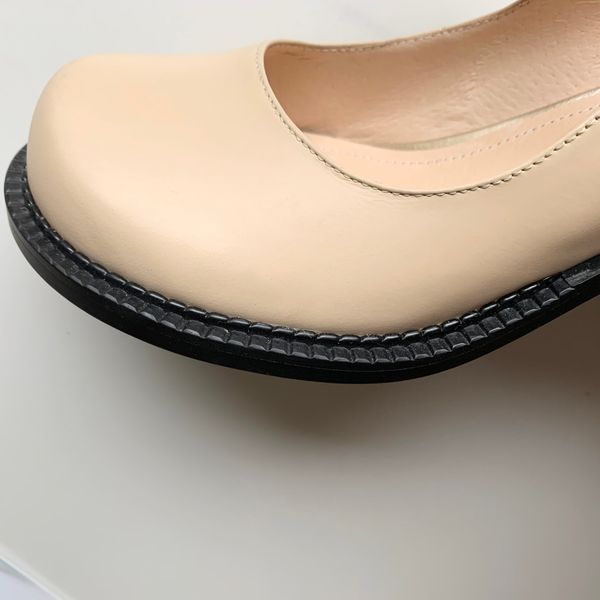 

womens genuine leather chunky heel round toe retro mary jane pumps comfortable japanese style student style shoes, Black