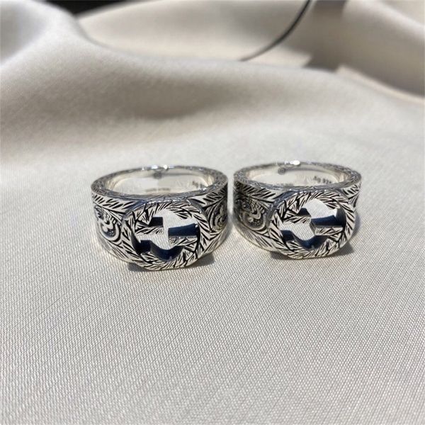 

s925 silver hollow carved ring personalized fashion couple pair for girlfriend exclusive design jewel