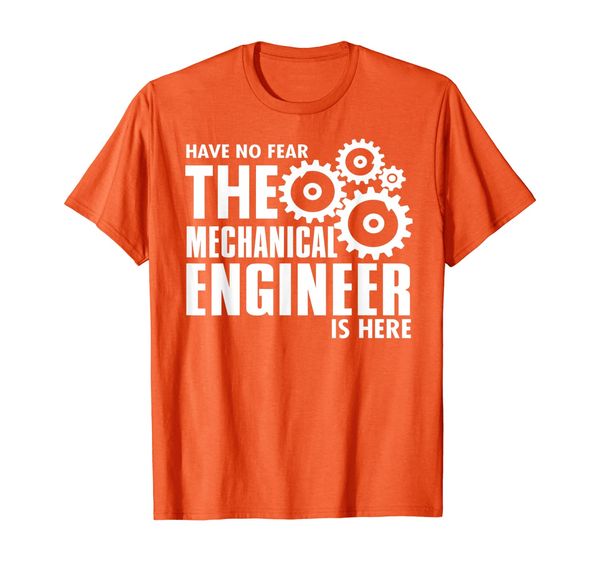 

engineer funny gift - no fear mechanical engineer is here t-shirt, White;black