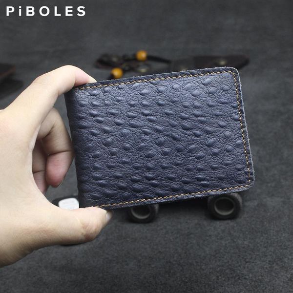 

card holders portable genuine leather driver license holder bag handmade embossed slim business id slot pocket coin purse unisex, Brown;gray