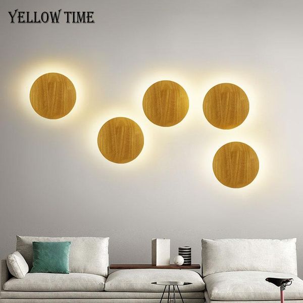 

12w 8w wooden modern led wall lamp aisle corridor light bedside lamp for living room bedroom dining room decor sconce wall light