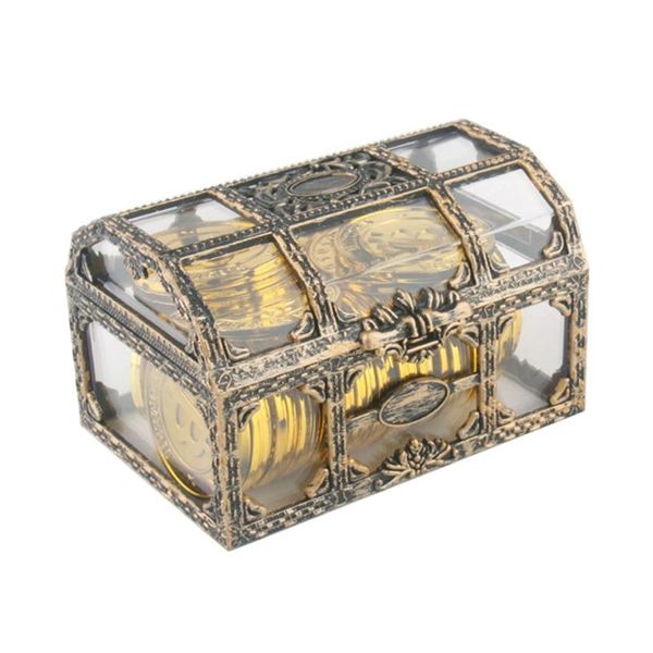 

jewelry pouches, bags creative storage box transparent plastic pirate party decoration halloween crystal gem scene, Pink;blue
