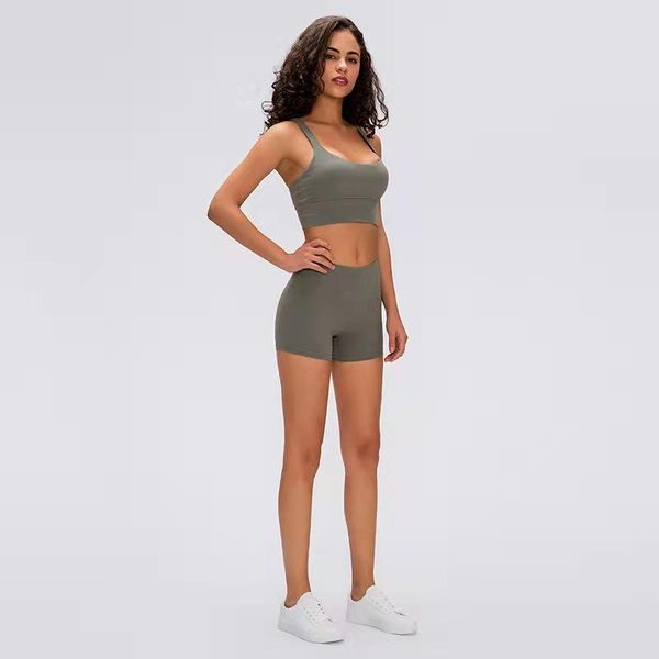 

yoga outfits 2021 high-waist hip-lifting elastic three-quarter pants women's shorts, White;red