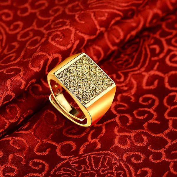 

wedding rings vietnam alluvial gold men color plated brass open big jewelry 2021 male women, Slivery;golden