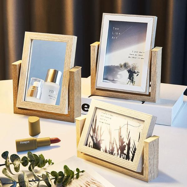

frames nordic creative wood glass diy frame simple bedroom home decor po ornaments desk decoration crafts christma gift