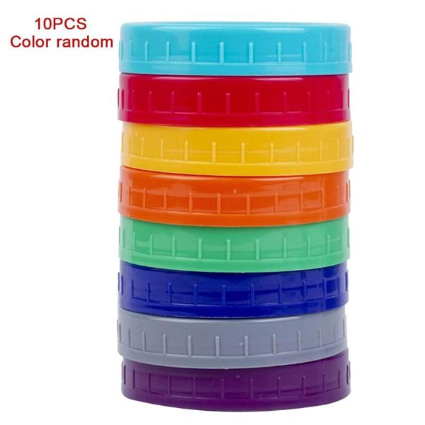

storage bottles & jars 10pcs mason jar lids wide mouth replacement parts pp reusable leak proof anti scratch caps home kitchen tea canning