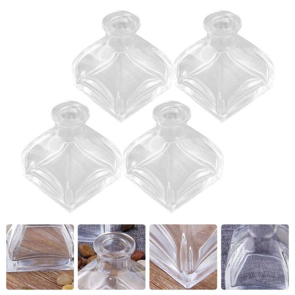 

storage bottles & jars 4pcs 100ml glass diffuser empty refillable clear