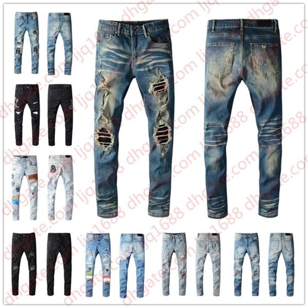 

2021 fashion skinny mens jeans straight slim elastic jean 614 casual biker male stretch denim trouser classic pants jeans amir i size 28-40, Blue
