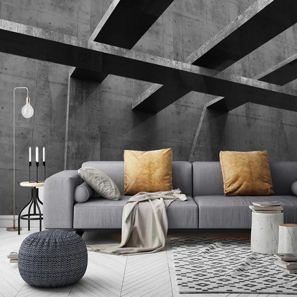 

wallpapers custom retro cement wall 3d space extension po wallpaper home improvement restaurant living room office decoration mural