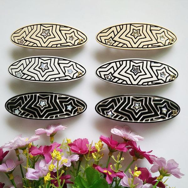 

hair clips & barrettes 2021 fashion acetate oval elegant crysatl rhinestone star hairpins for women girls tiara, Golden;silver