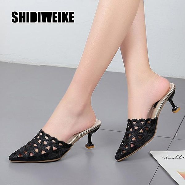 

dress shoes fashion mesh & lace hollow ladies casual pointed toe high stilettos heels pumps feminine mujer sandals va579, Black