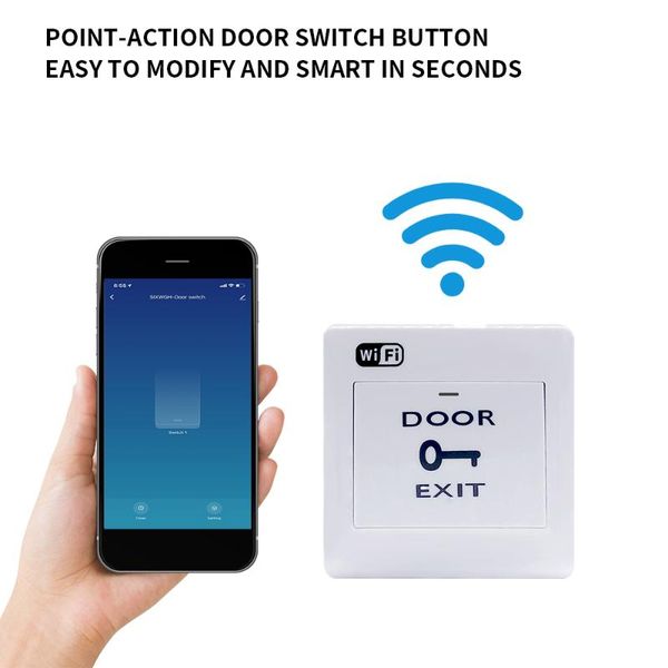 

smart home control tuya wifi door access point-action exit switch button life app wireless remote