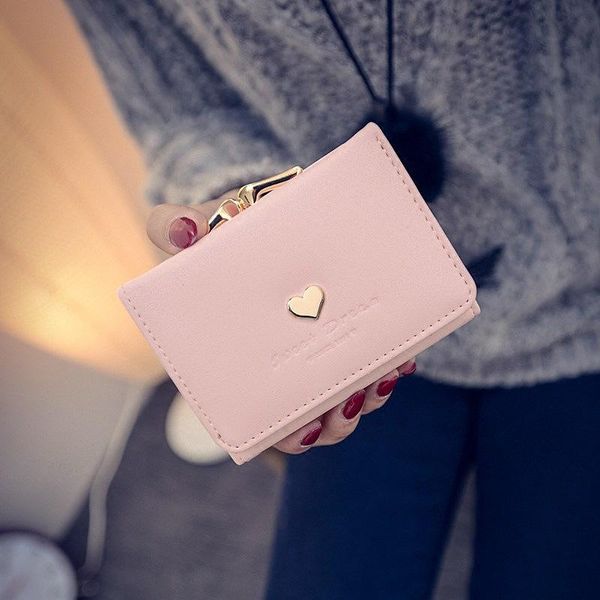 

purse wallet woman beautiful girls short and brand brieftasche mini pouch fashion cash bag mony coin purs, White