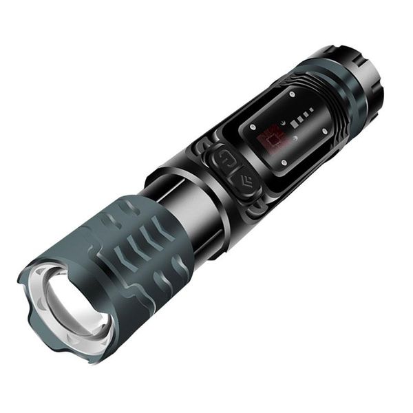 

900000lm super bright xhp99+cob led zoomable rechargeable torch