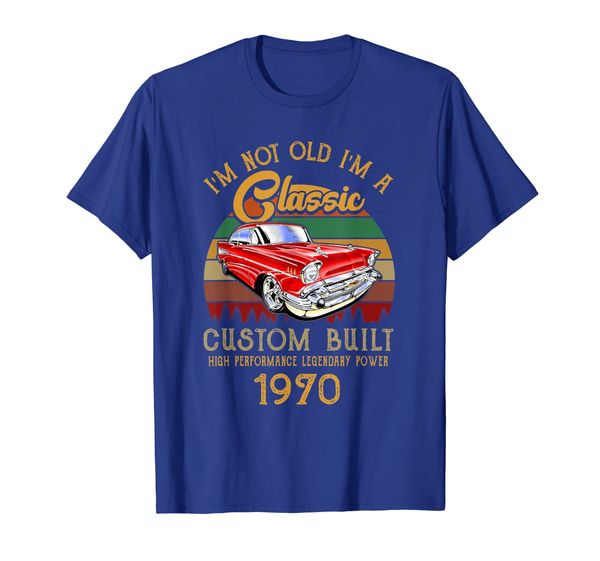 

1970 vintage funny 49th birthday gift t shirt, White;black