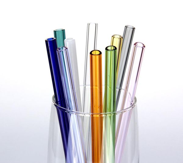 

drinking straws 200pcs reusable wedding birthday party strait colors glass thick