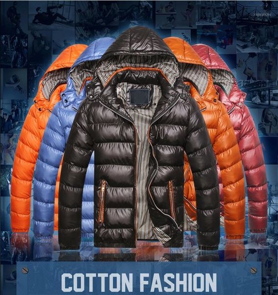 

autumn and winter decoration can be detached hooded tide men's thickened couple cotton jacket1, Black