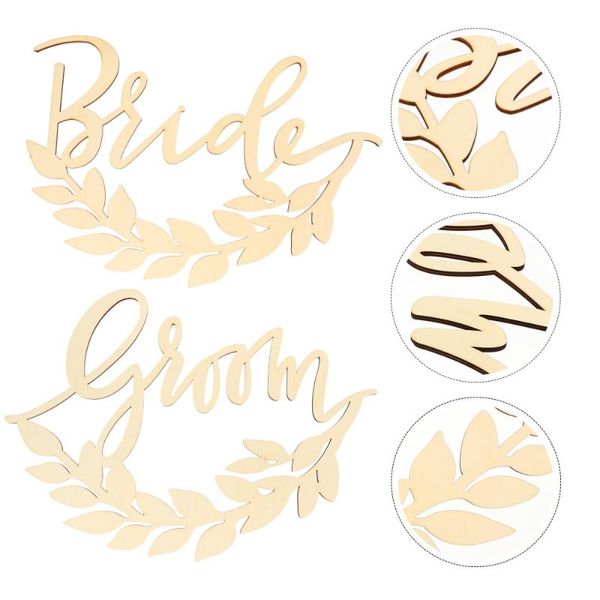 

hangers & racks 1 set wedding chair back pendants wooden label hanging ornament