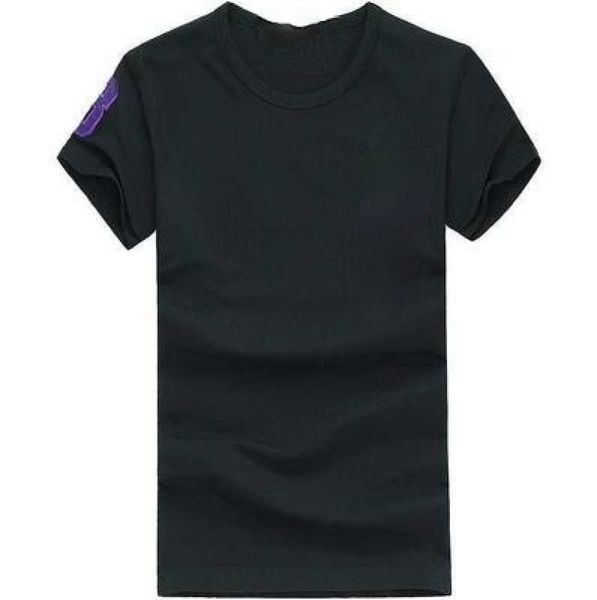 

qulogo1011 round collar classic men's summer spare beach t-shirt, White;black